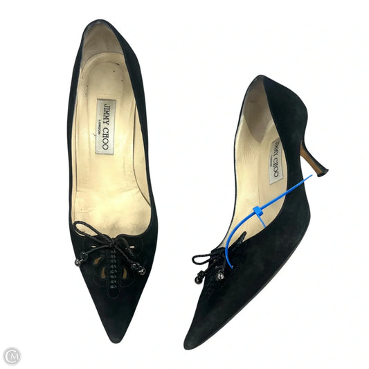 Shoes Luxury Designer By Jimmy Choo In Black, Size: 9.5