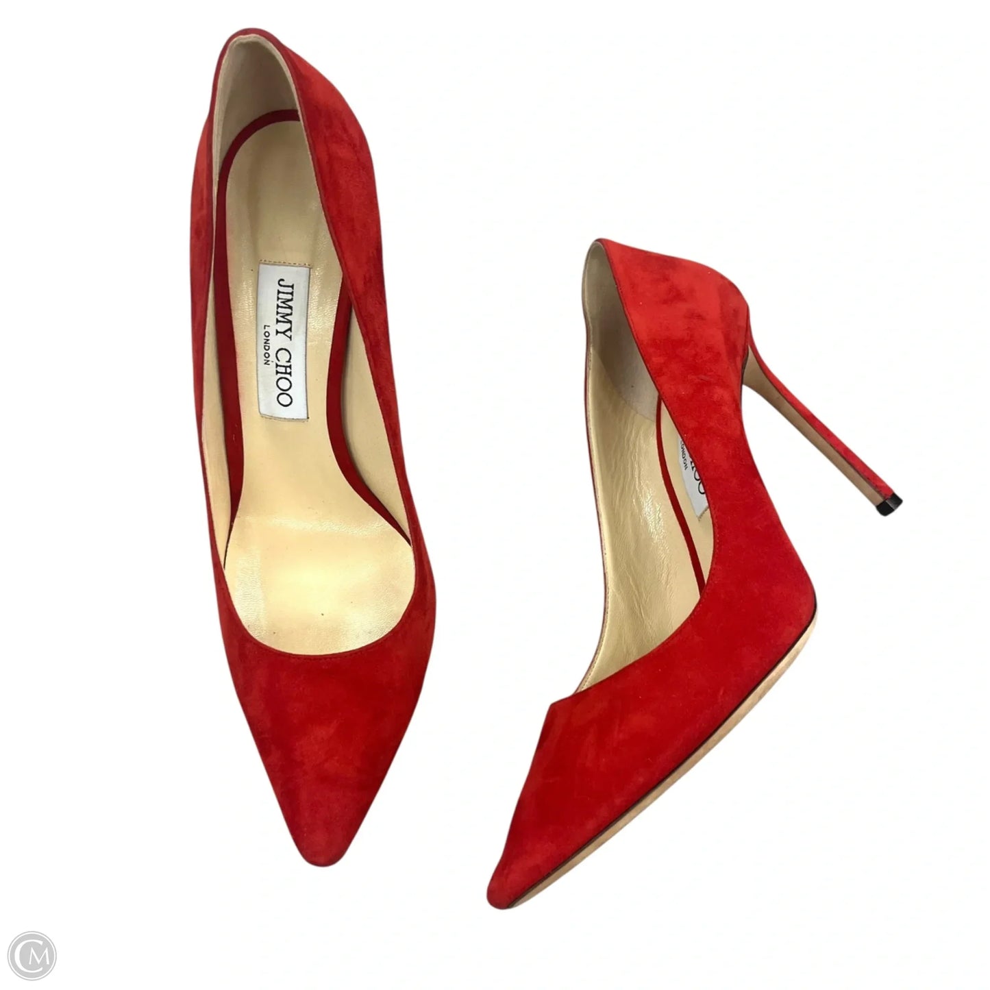 Shoes Luxury Designer By Jimmy Choo In Red, Size: 9.5