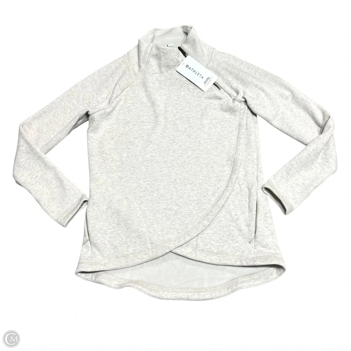 Sweatshirt Collar By Athleta In Cream, Size: S