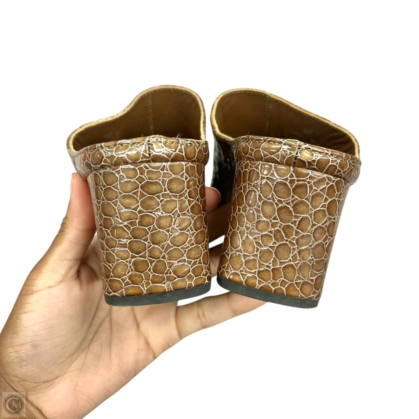 Sandals Heels Block By Donald Pliner In Snakeskin Print, Size: 8.5