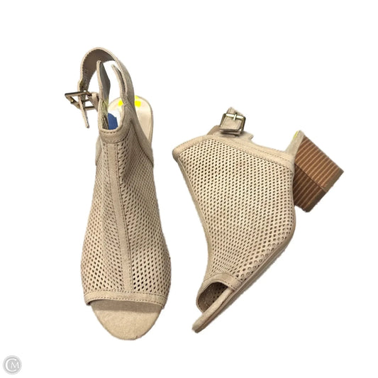 Boots Ankle Heels By Unisa In Tan, Size: 9