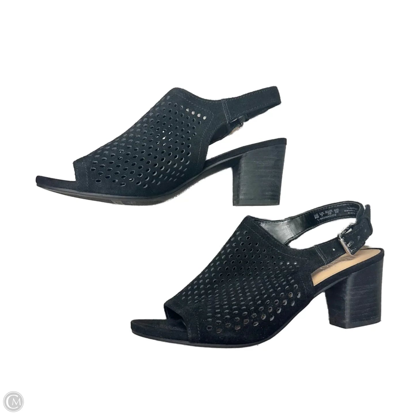 Sandals Heels Block By Franco Sarto In Black, Size: 9