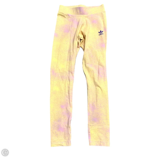Athletic Leggings By Adidas In Yellow, Size: Xs