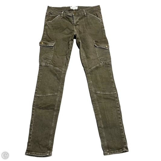 Jeans Skinny By Current/elliott In Green Denim, Size: 8