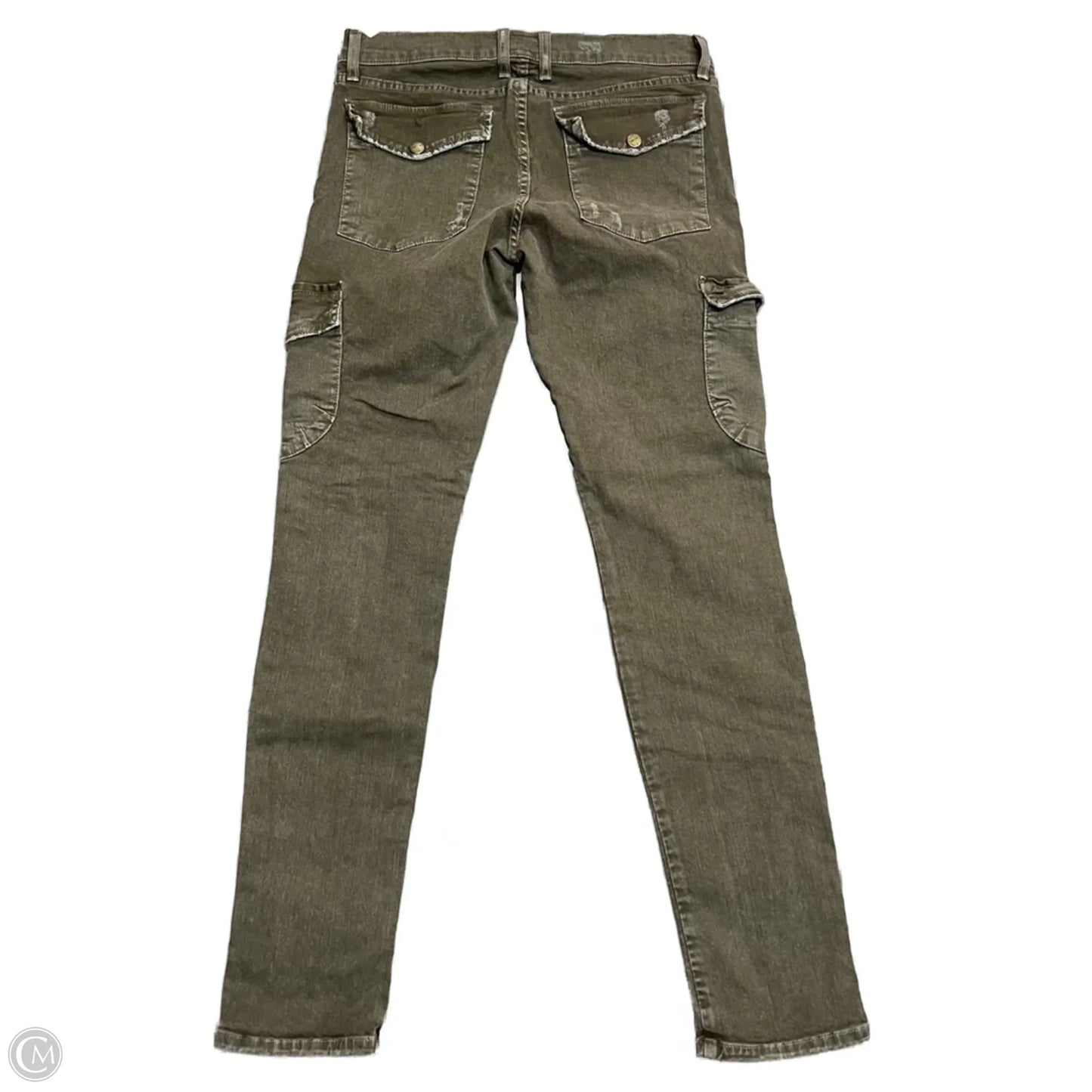 Jeans Skinny By Current/elliott In Green Denim, Size: 8