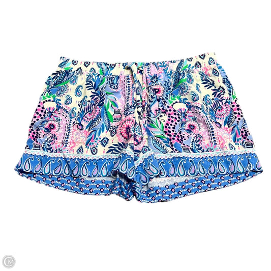Shorts Designer By Lilly Pulitzer In Blue & White, Size: L