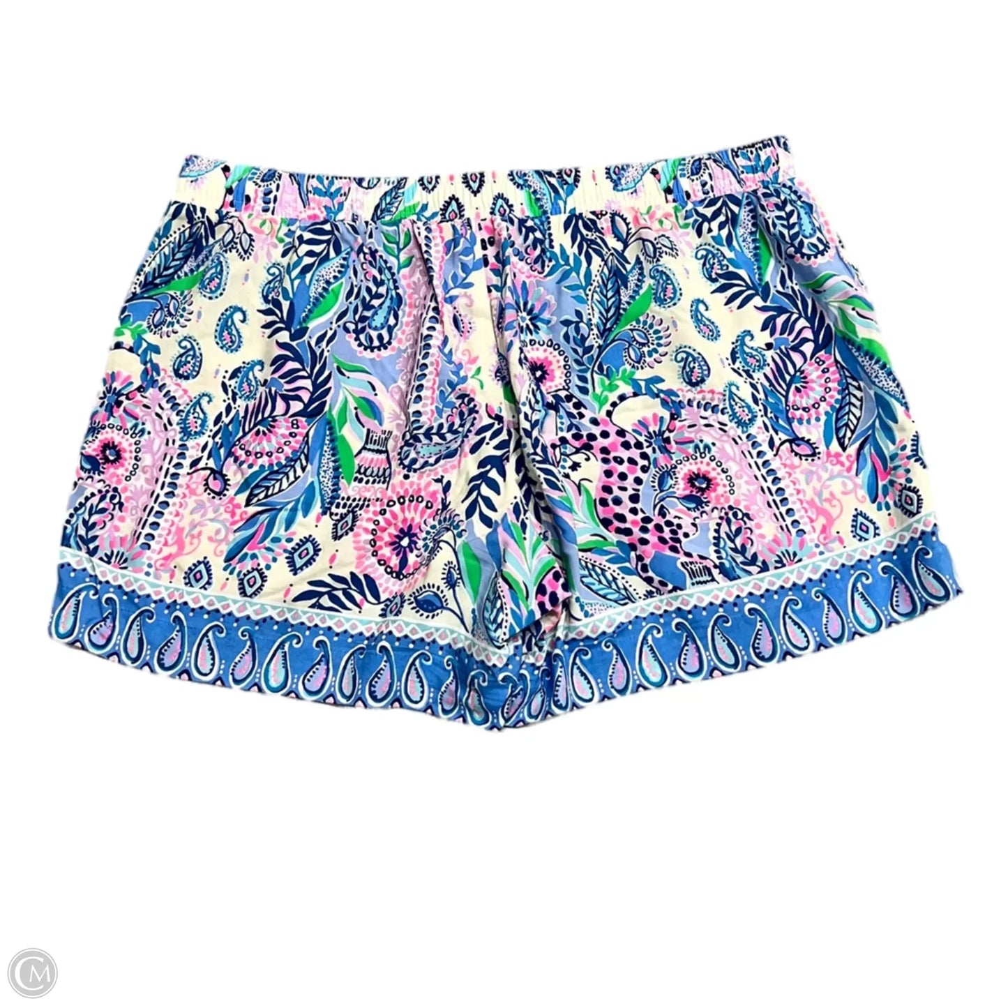 Shorts Designer By Lilly Pulitzer In Blue & White, Size: L