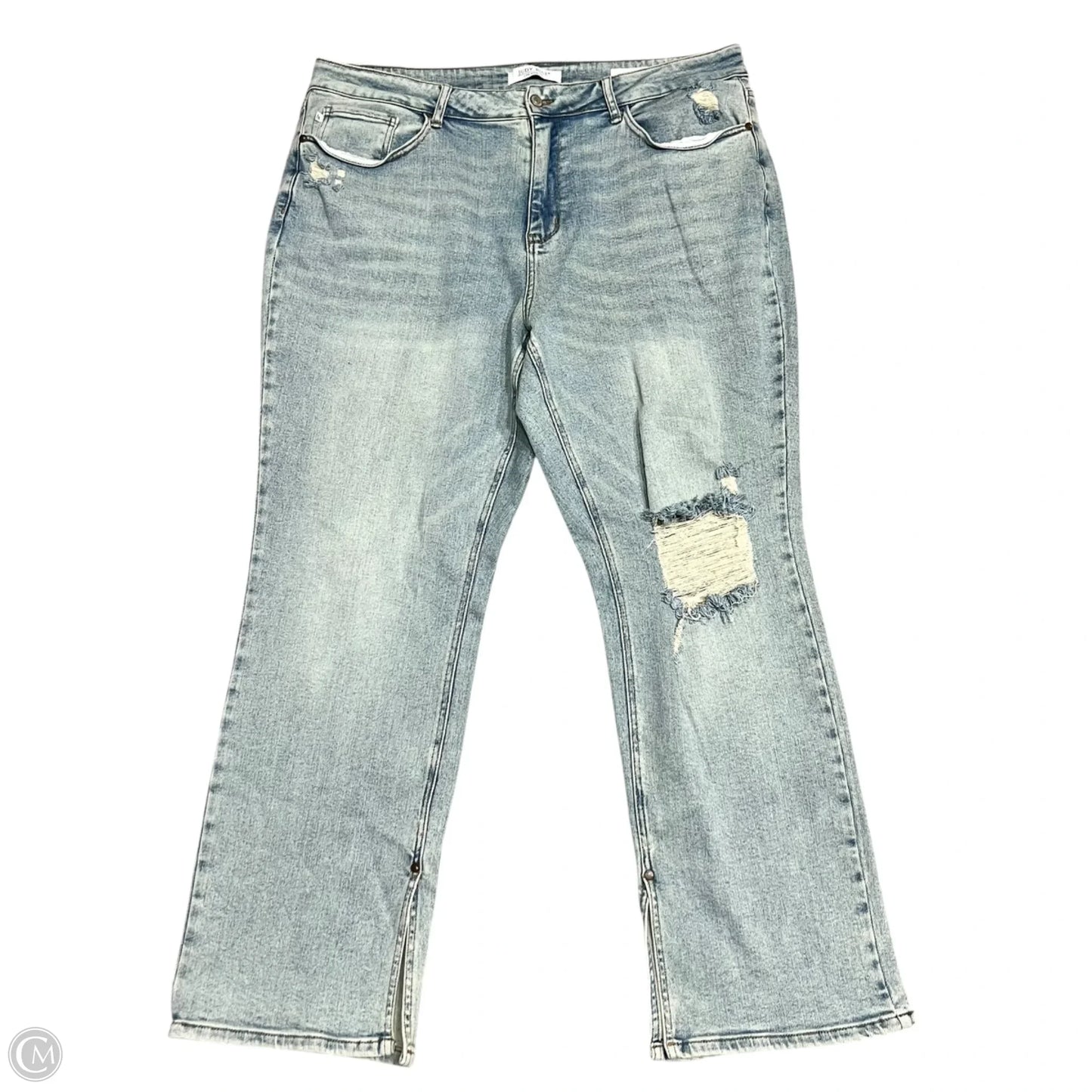 Jeans Straight By Judy Blue In Blue Denim, Size: 22