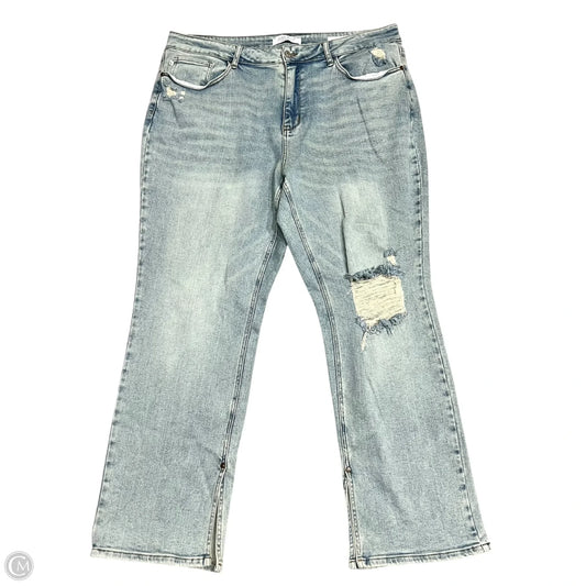 Jeans Straight By Judy Blue In Blue Denim, Size: 22