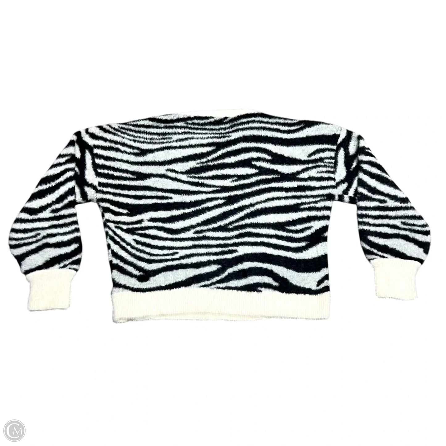 Sweater By Express In Black & Cream, Size: L