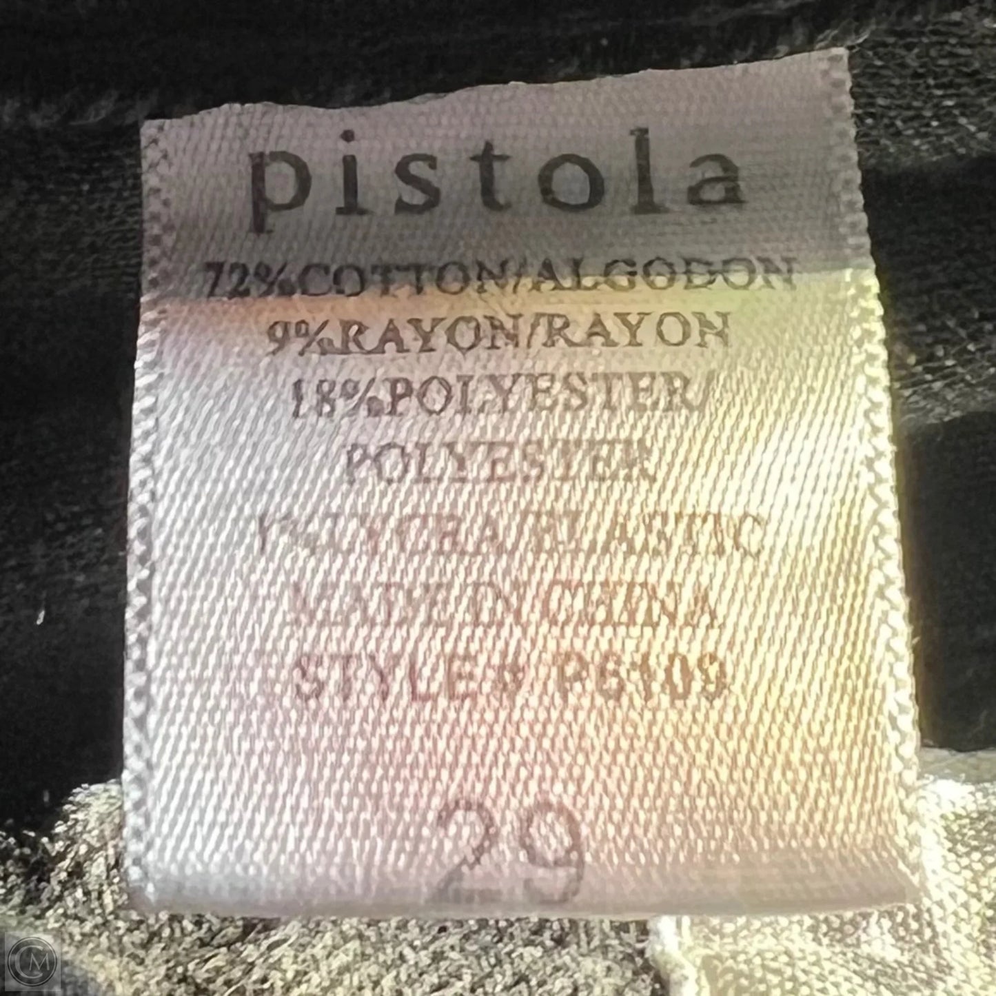 Jeans Skinny By Pistola In Black Denim, Size: 8