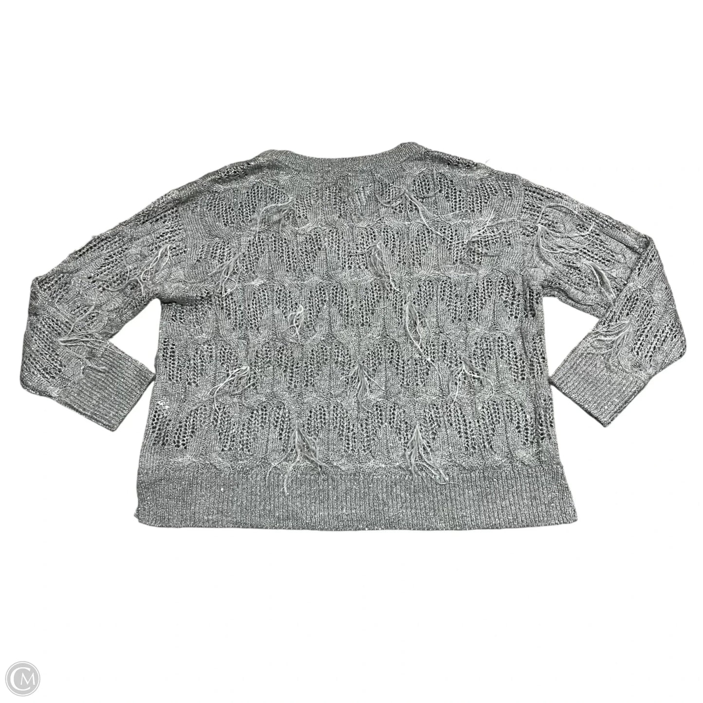 Sweater By Chicos In Grey, Size: L