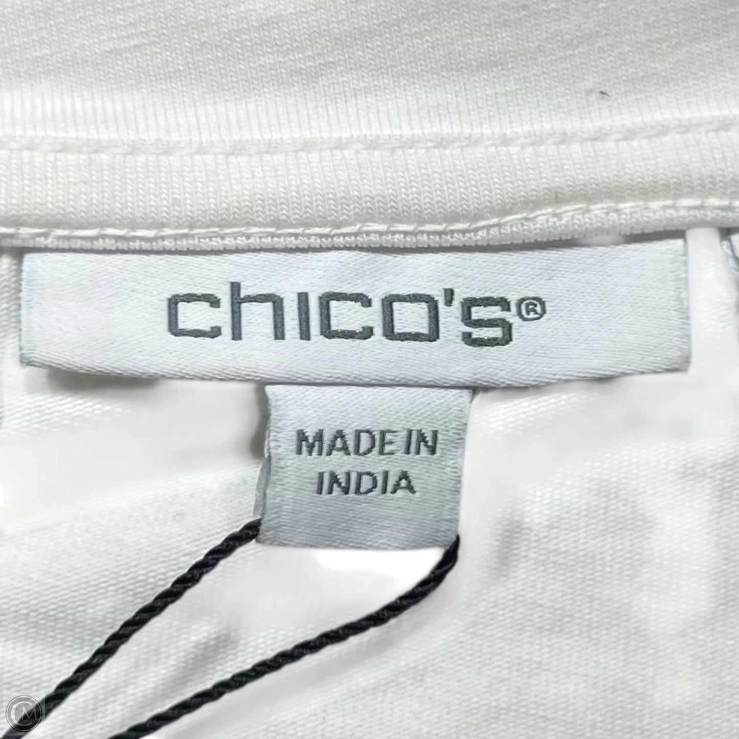 Top Short Sleeve By Chicos In White, Size: L