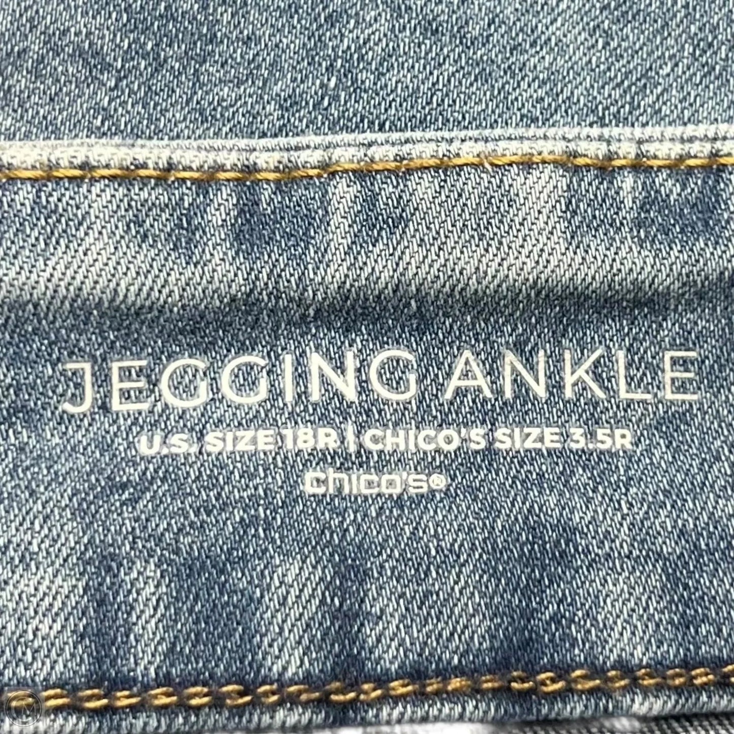 Jeans Jeggings By Chicos In Blue Denim, Size: 18
