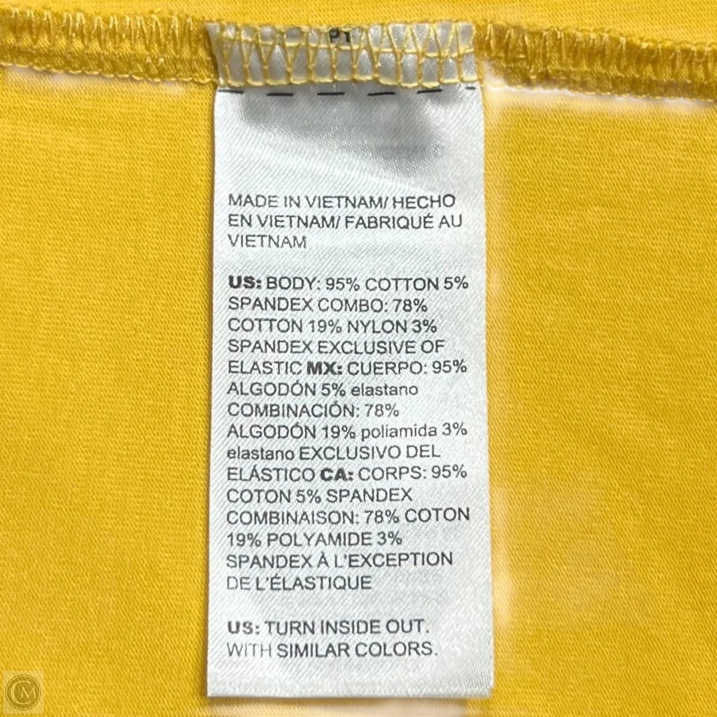 Top Short Sleeve By Chicos In Yellow, Size: Xl