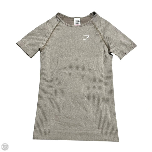 Athletic Top Short Sleeve By Gym Shark In Brown, Size: S
