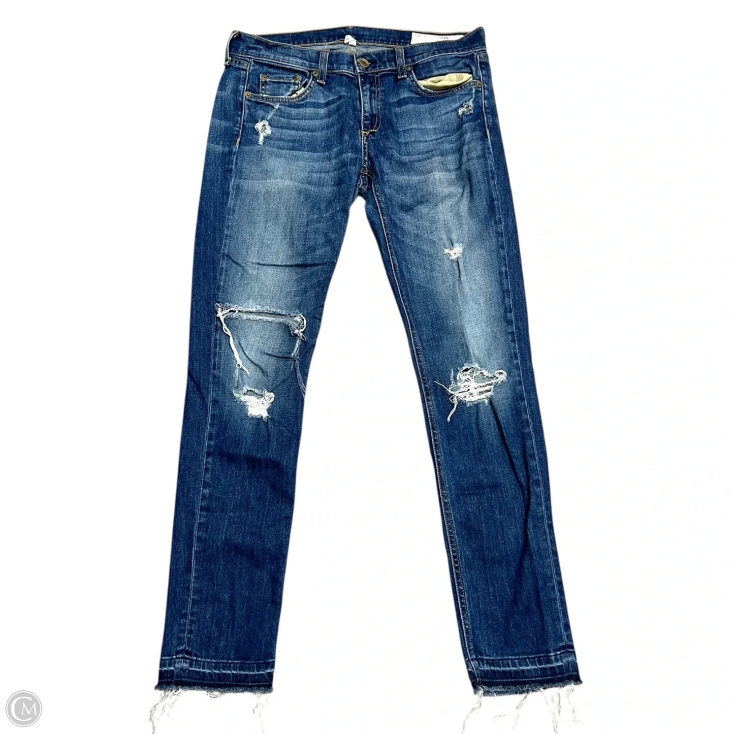 Jeans Boyfriend By Rag And Bone In Blue Denim, Size: 4