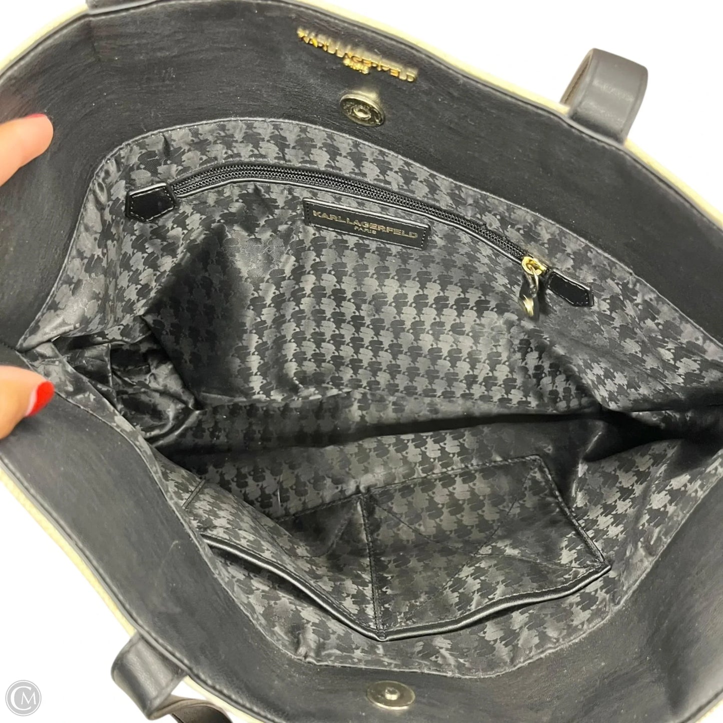 Handbag Designer By Karl Lagerfeld, Size: Medium