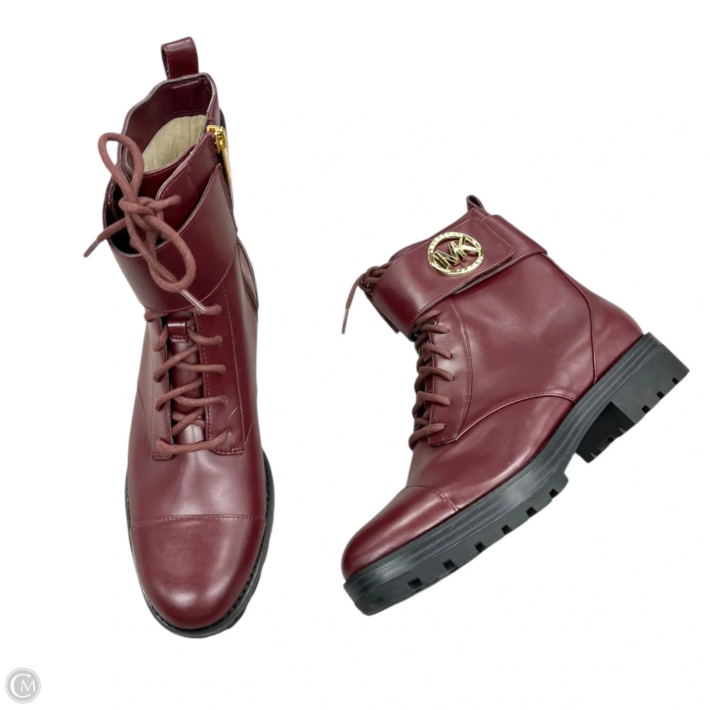 Boots Combat By Michael By Michael Kors In Maroon, Size: 9