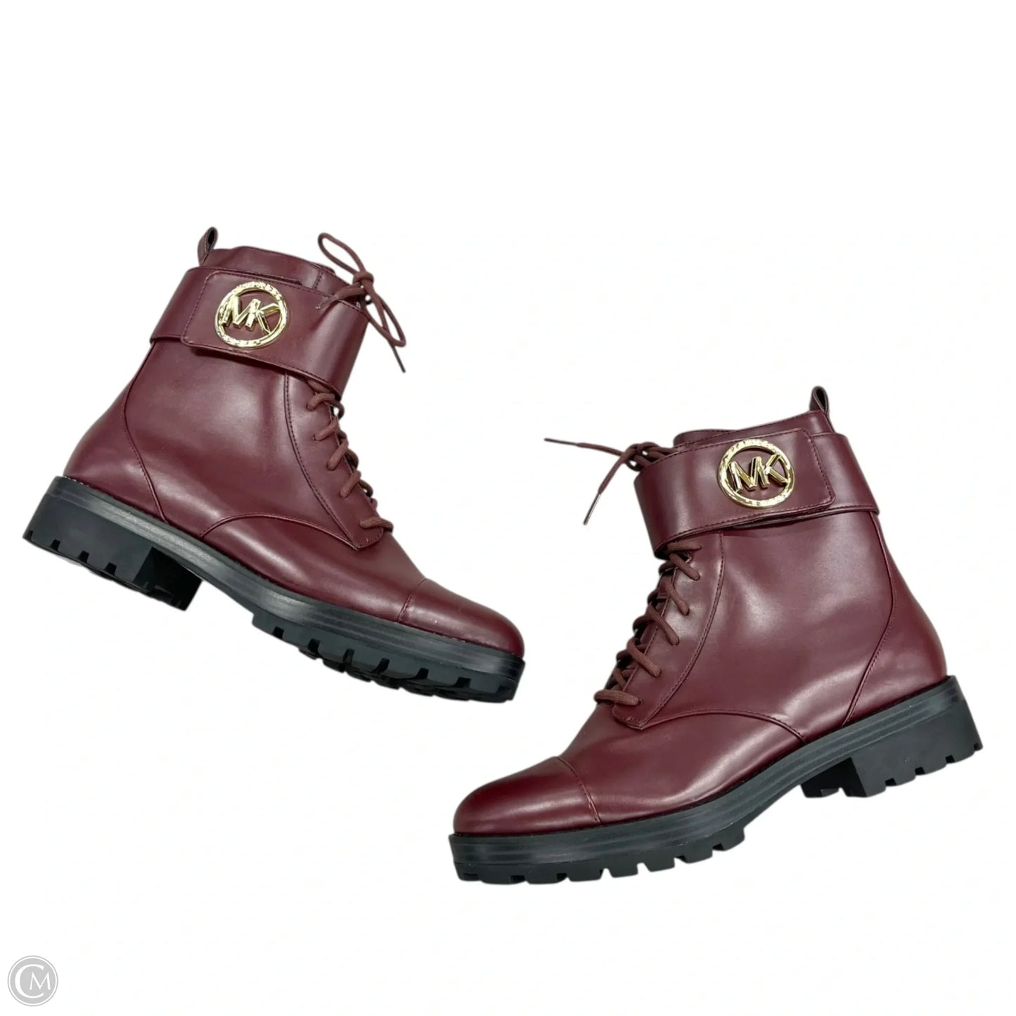 Boots Combat By Michael By Michael Kors In Maroon, Size: 9