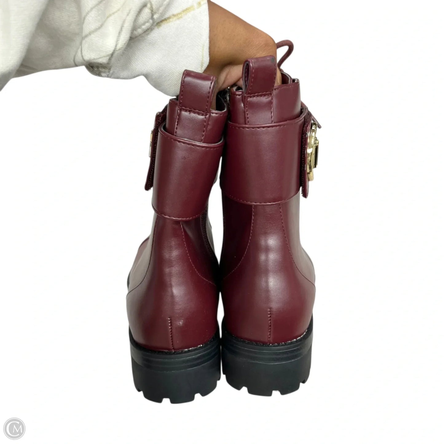 Boots Combat By Michael By Michael Kors In Maroon, Size: 9