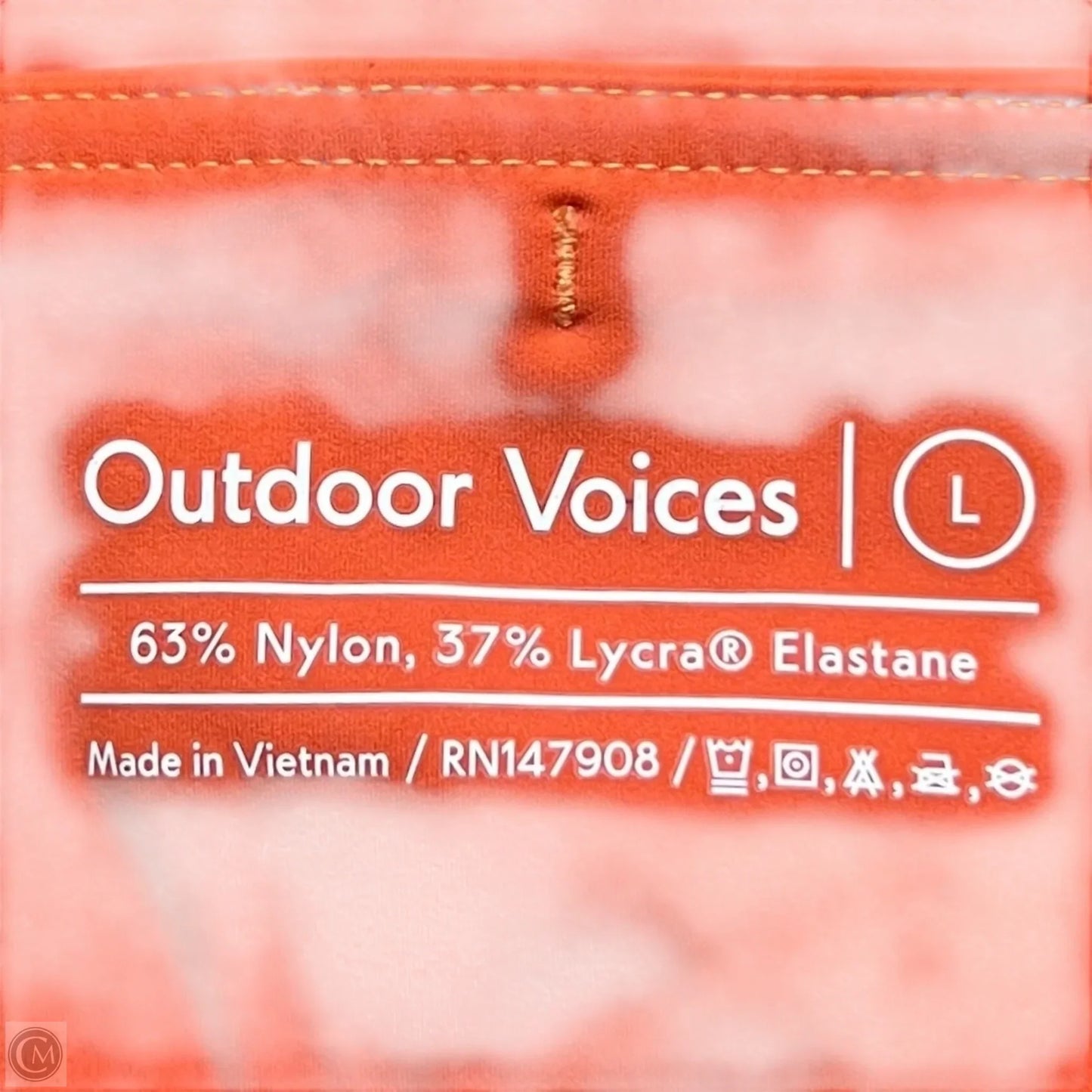 Athletic Leggings By Outdoor Voices In Orange, Size: L