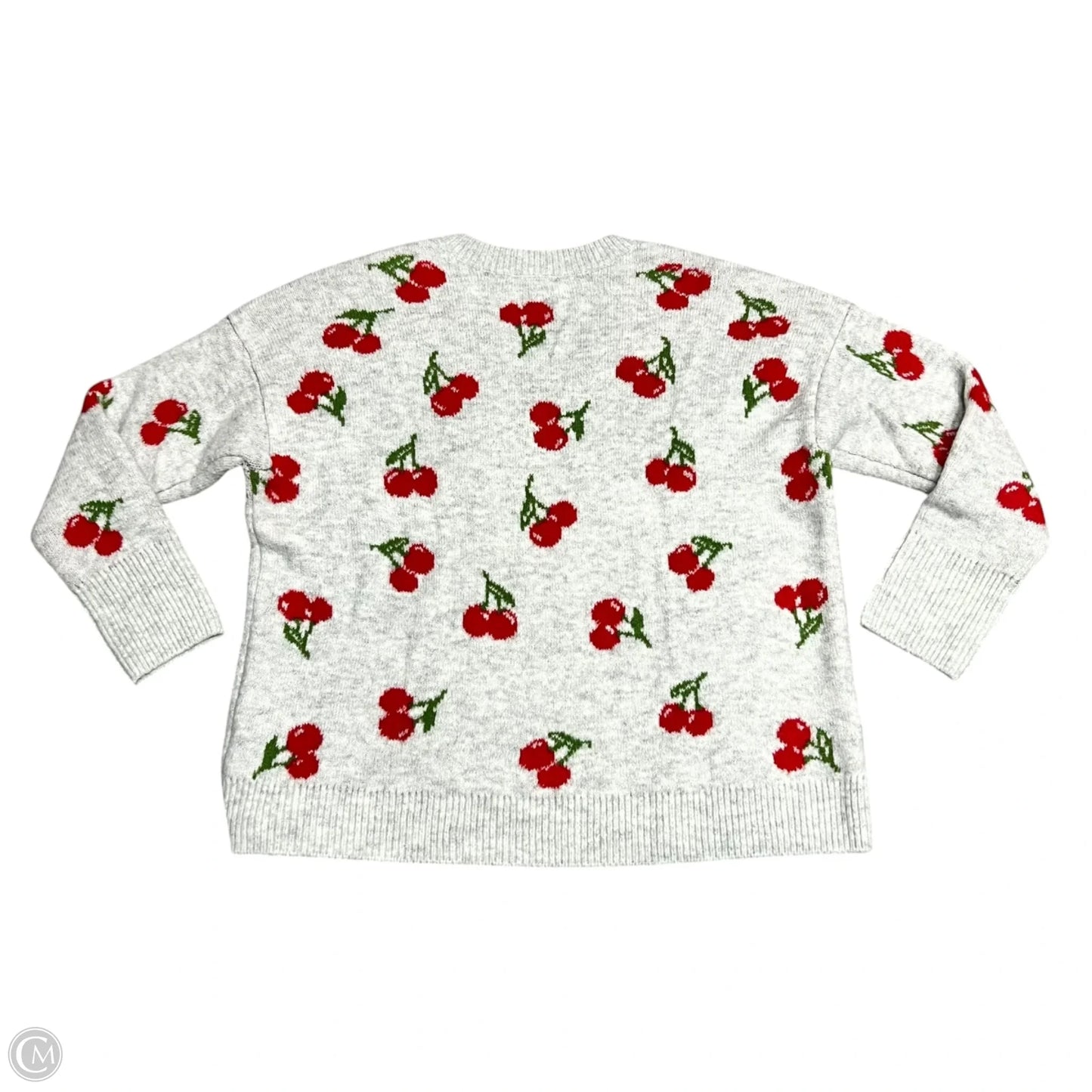 Sweater By Cece In Grey & Red, Size: S