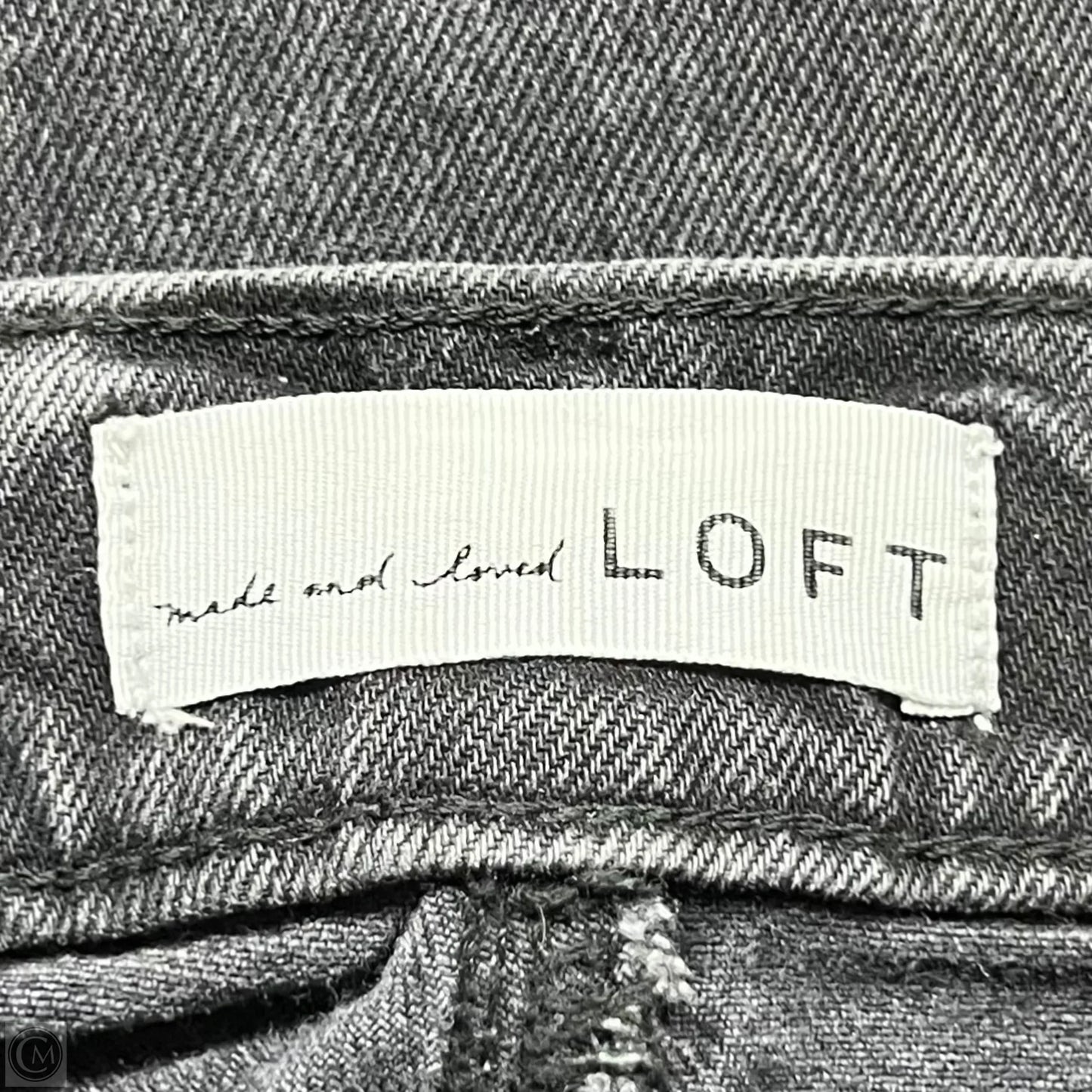 Jeans Flared By Loft In Black Denim, Size: 10