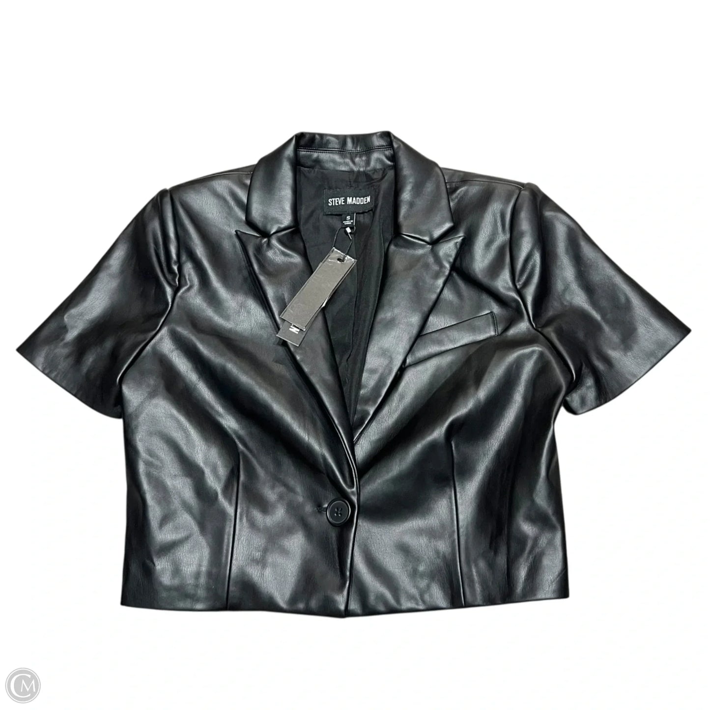 Top Short Sleeve By Steve Madden In Black, Size: S