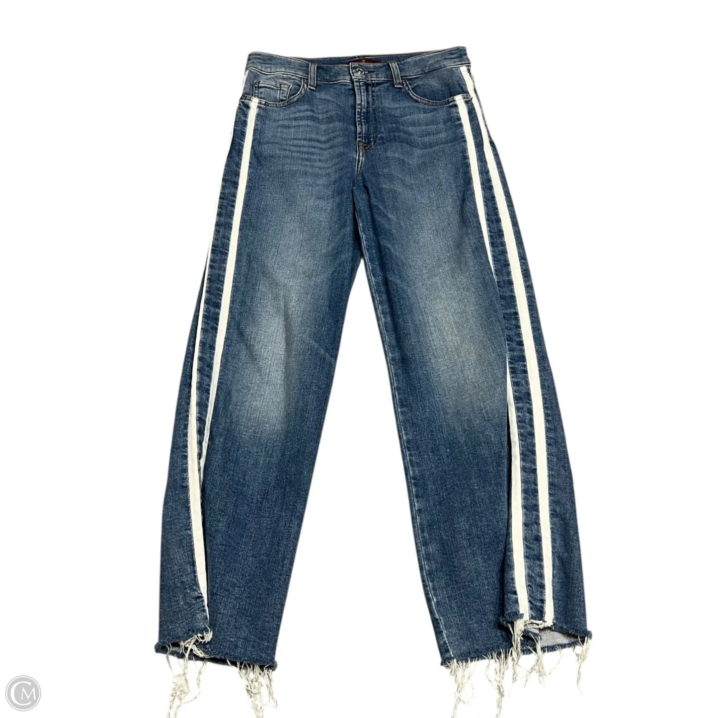 Jeans Straight By 7 For All Mankind In Blue Denim, Size: 6