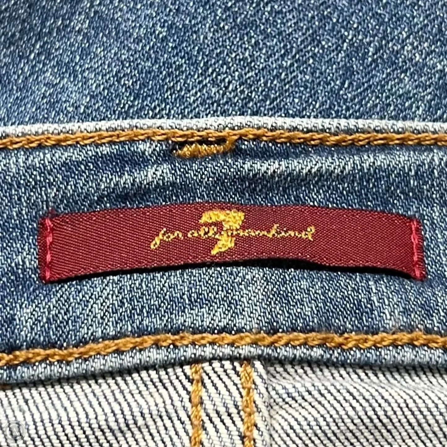 Jeans Straight By 7 For All Mankind In Blue Denim, Size: 6