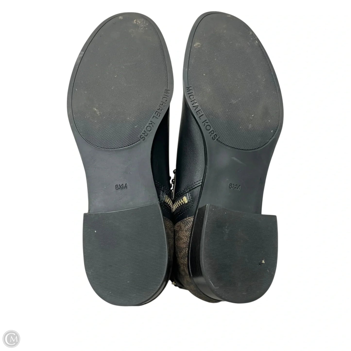 Boots Ankle Heels By Michael By Michael Kors In Black & Brown, Size: 8.5