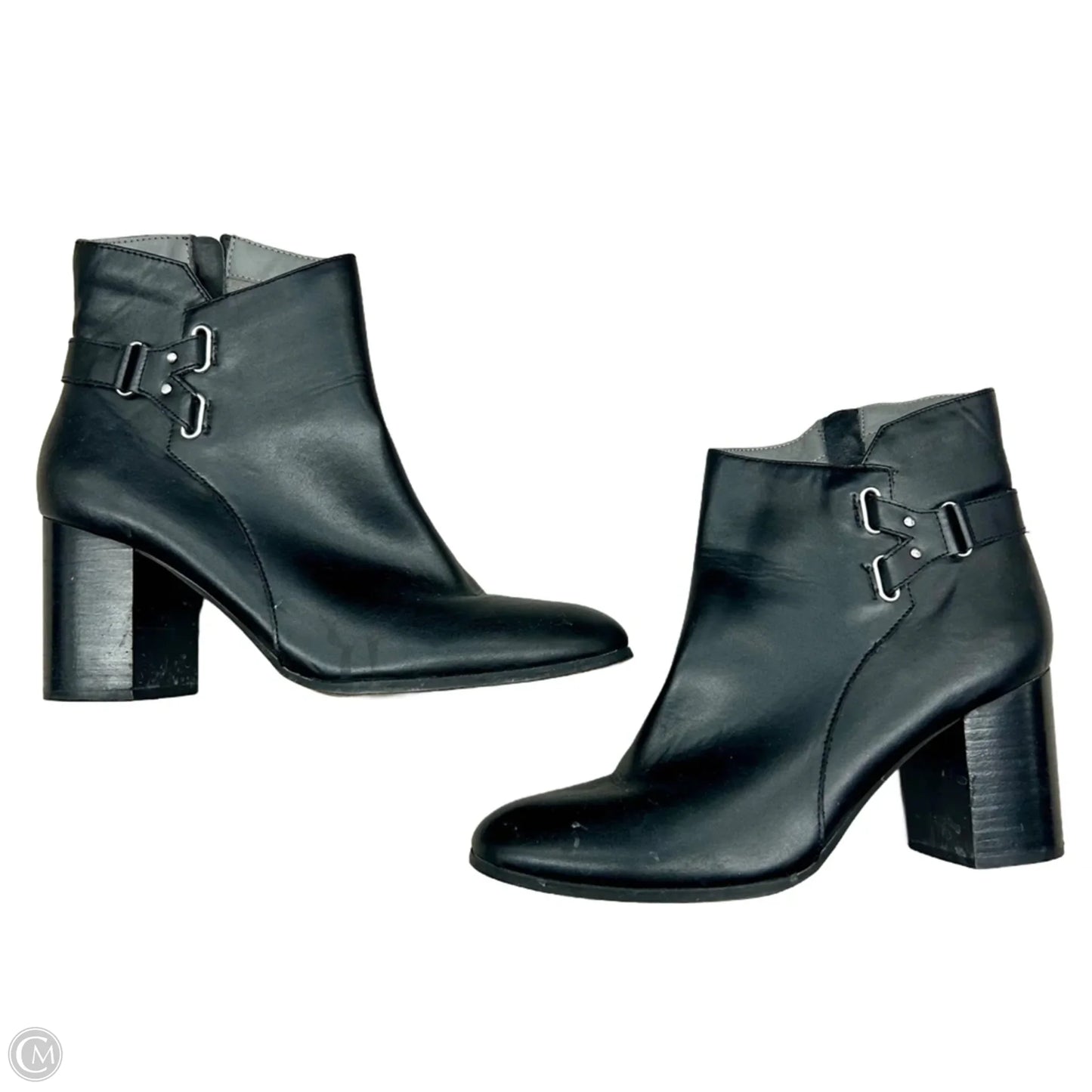 Boots Ankle Heels By Adrienne Vittadini In Black, Size: 9.5