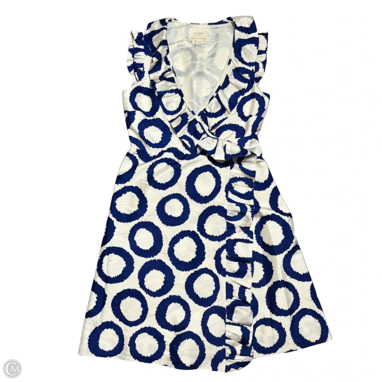 Dress Designer By Kate Spade In Blue & White, Size: 2