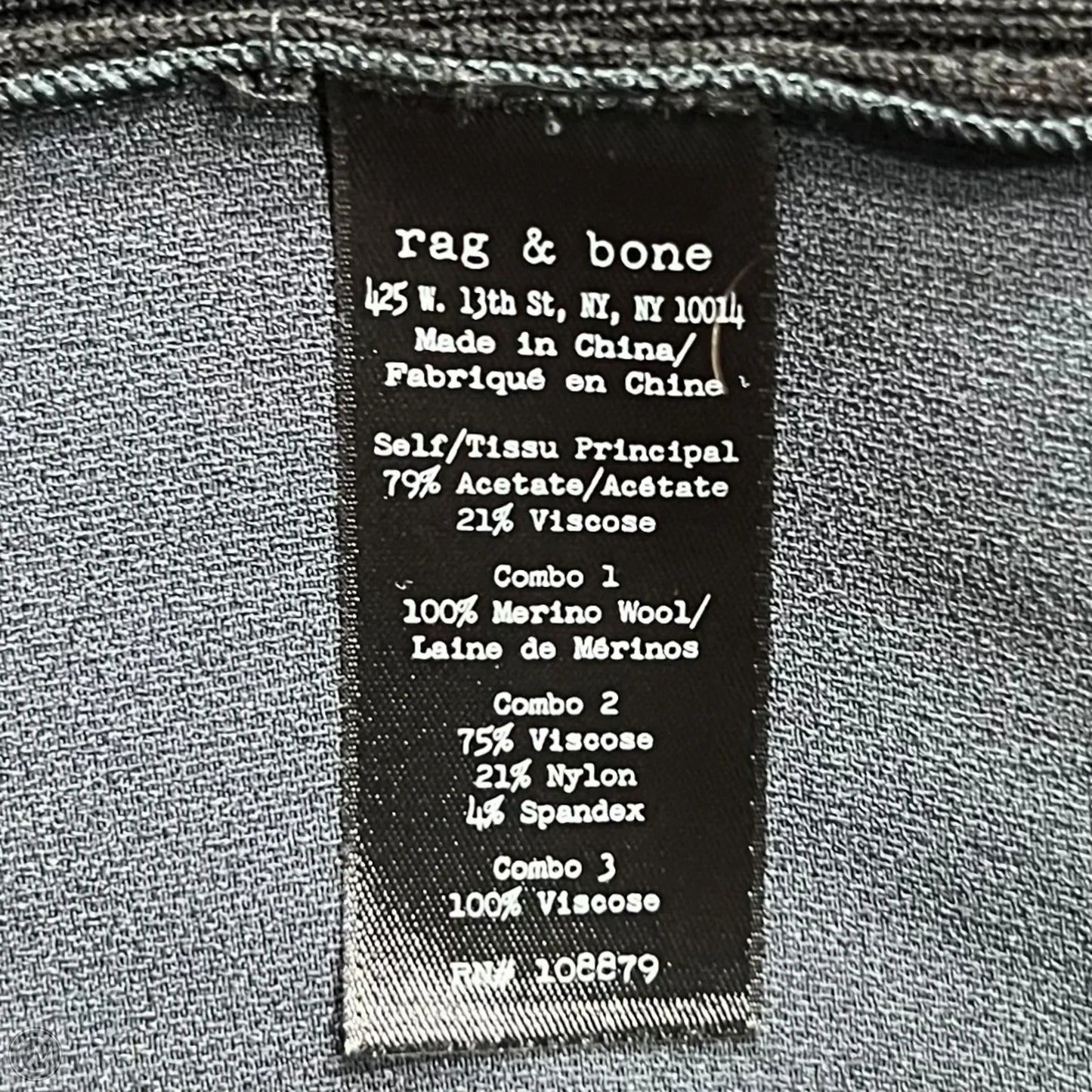 Top Long Sleeve By Rag And Bone In Black, Size: M