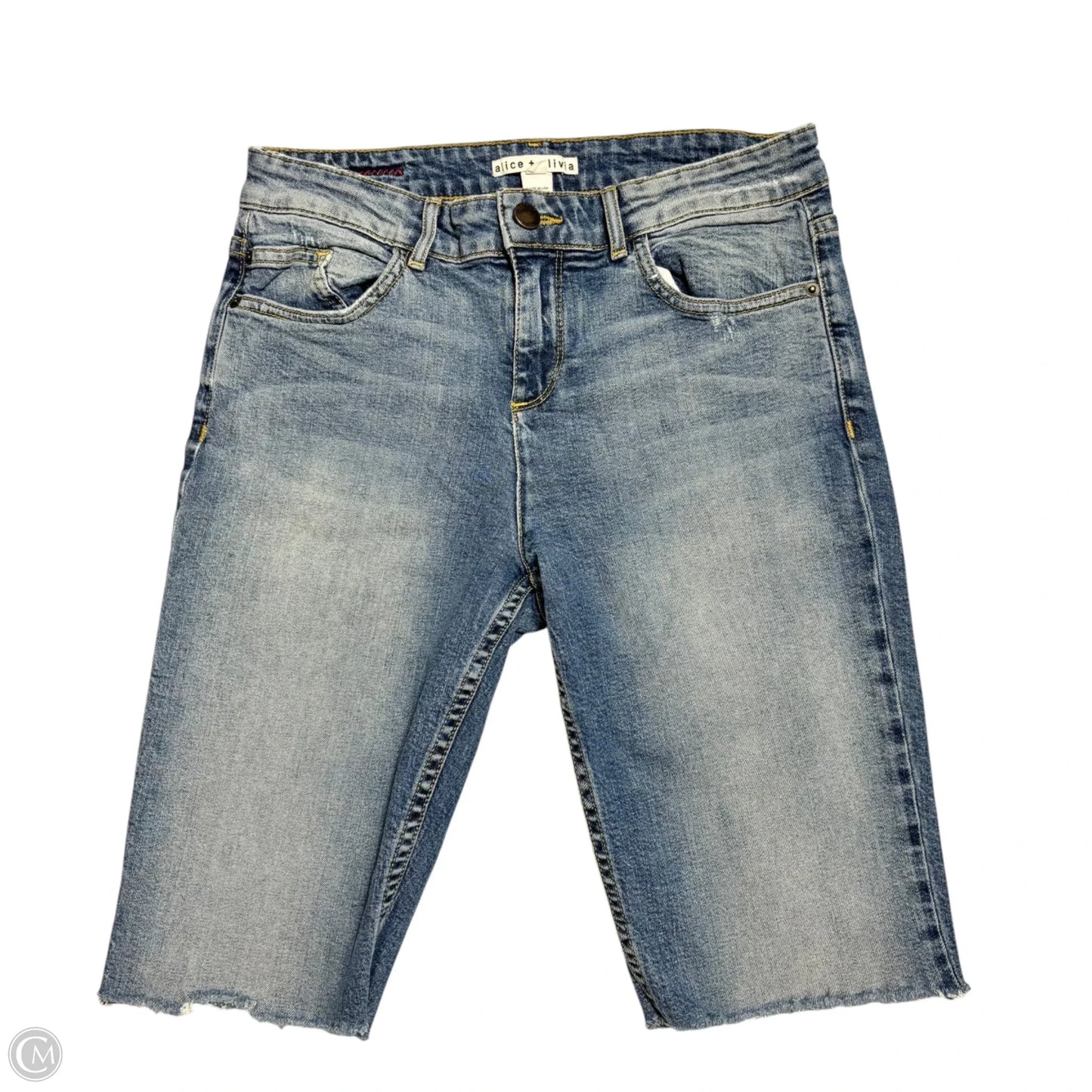 Shorts Designer By Alice + Olivia In Blue Denim, Size: 10