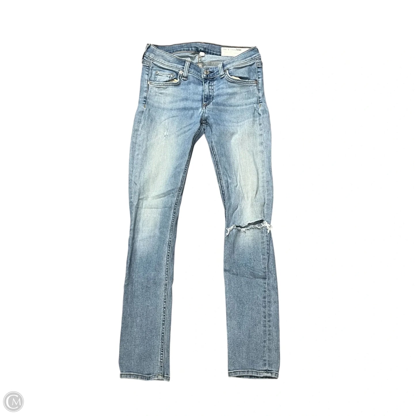 Jeans Skinny By Rag And Bone In Blue Denim, Size: 2