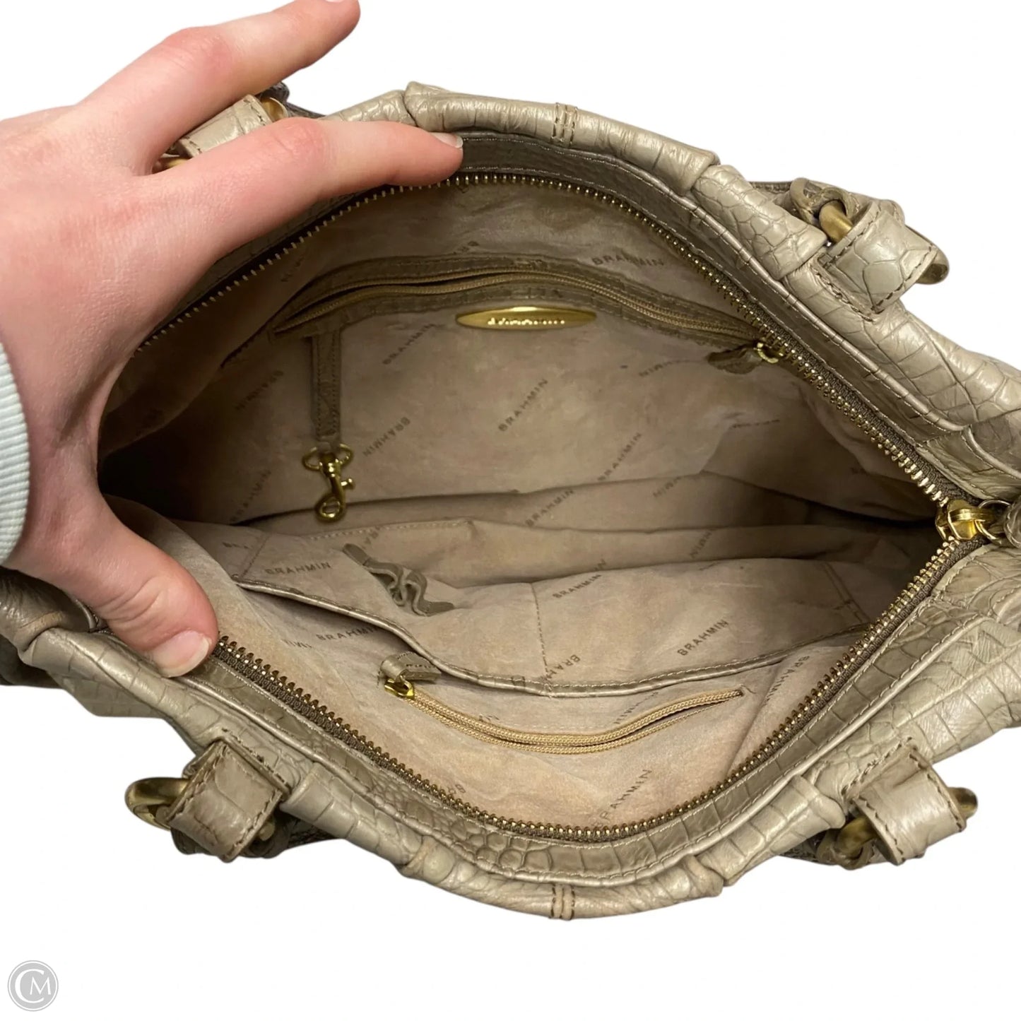 Handbag Designer By Brahmin, Size: Medium