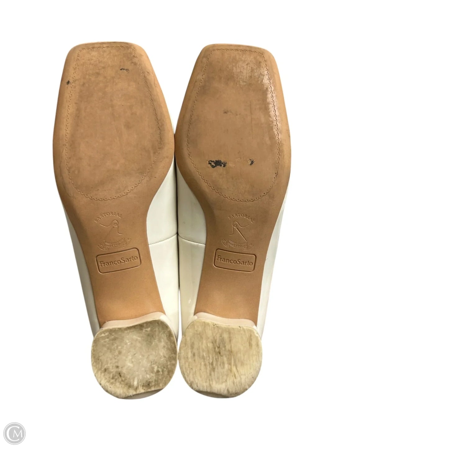 Shoes Heels Block By Franco Sarto In Cream, Size: 8.5