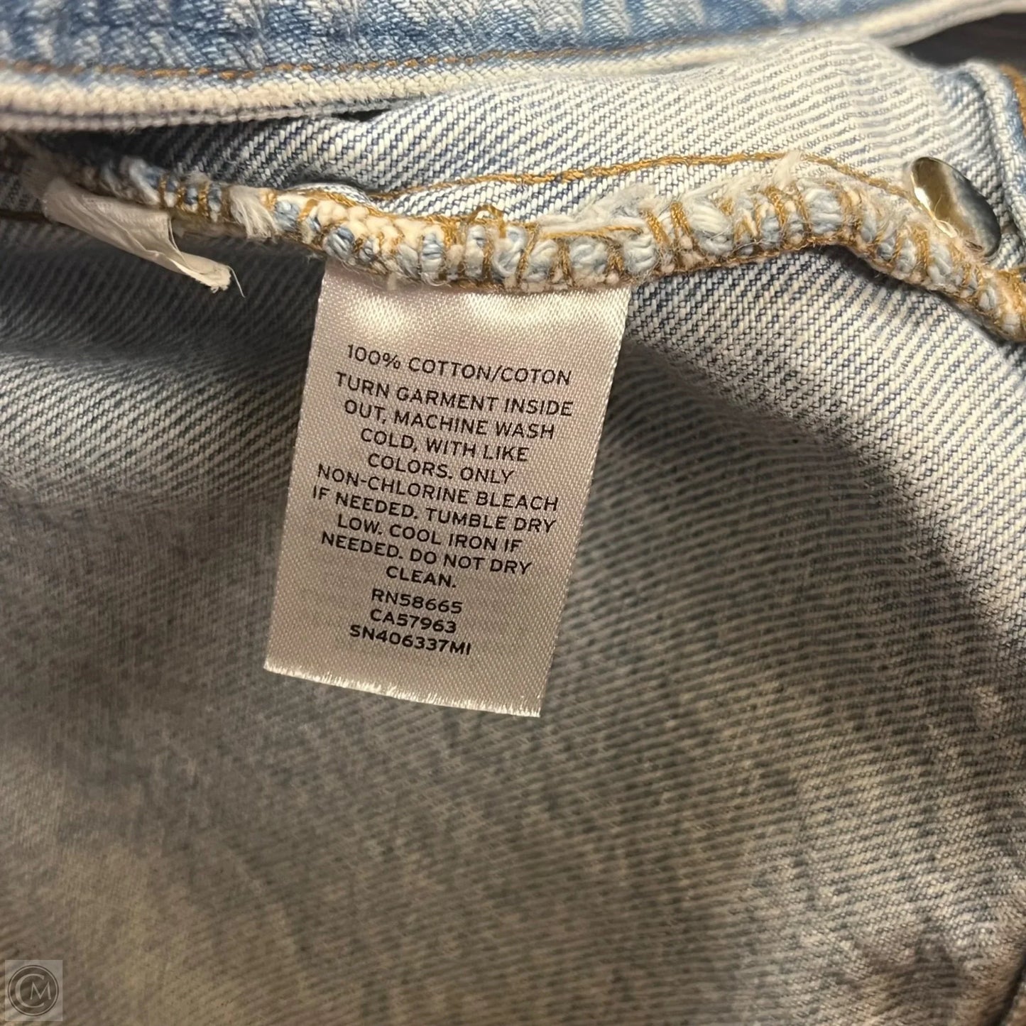 Jacket Denim By Something Navy In Blue Denim, Size: Xl