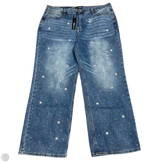 Jeans Boyfriend By Fashion Nova In Blue Denim, Size: 18
