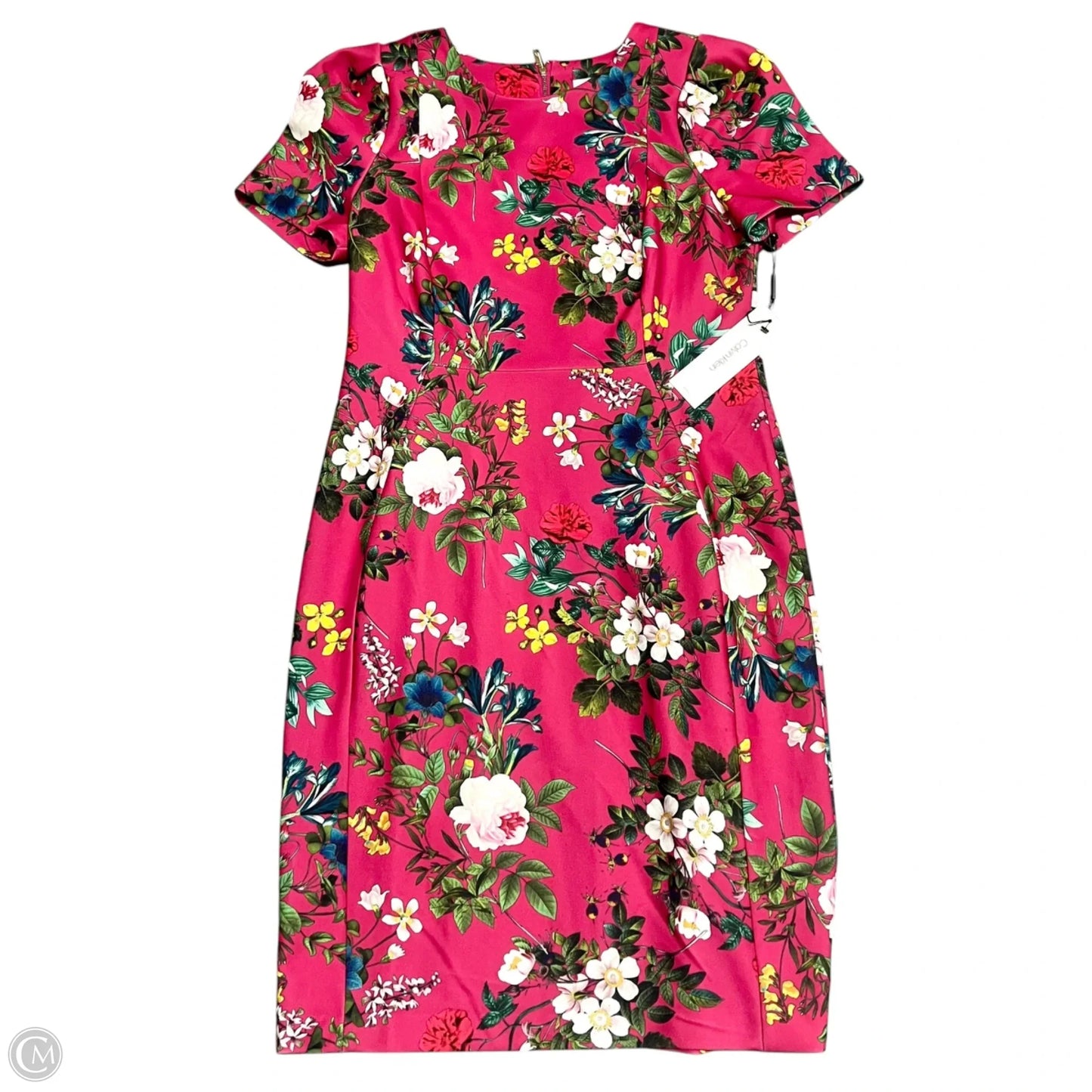 Dress Party Midi By Calvin Klein In Floral Print, Size: 12