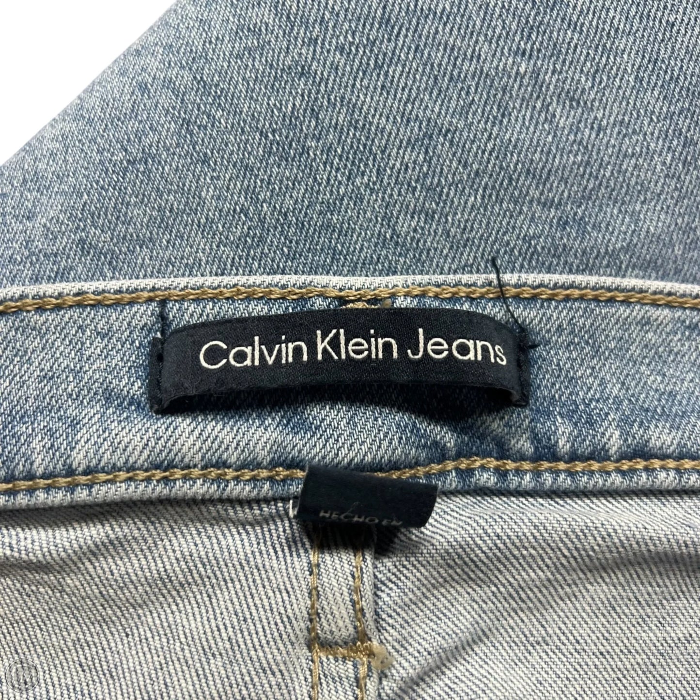 Jeans Straight By Calvin Klein In Blue Denim, Size: 12