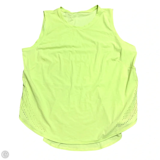 Athletic Tank Top By Lululemon In Green, Size: L