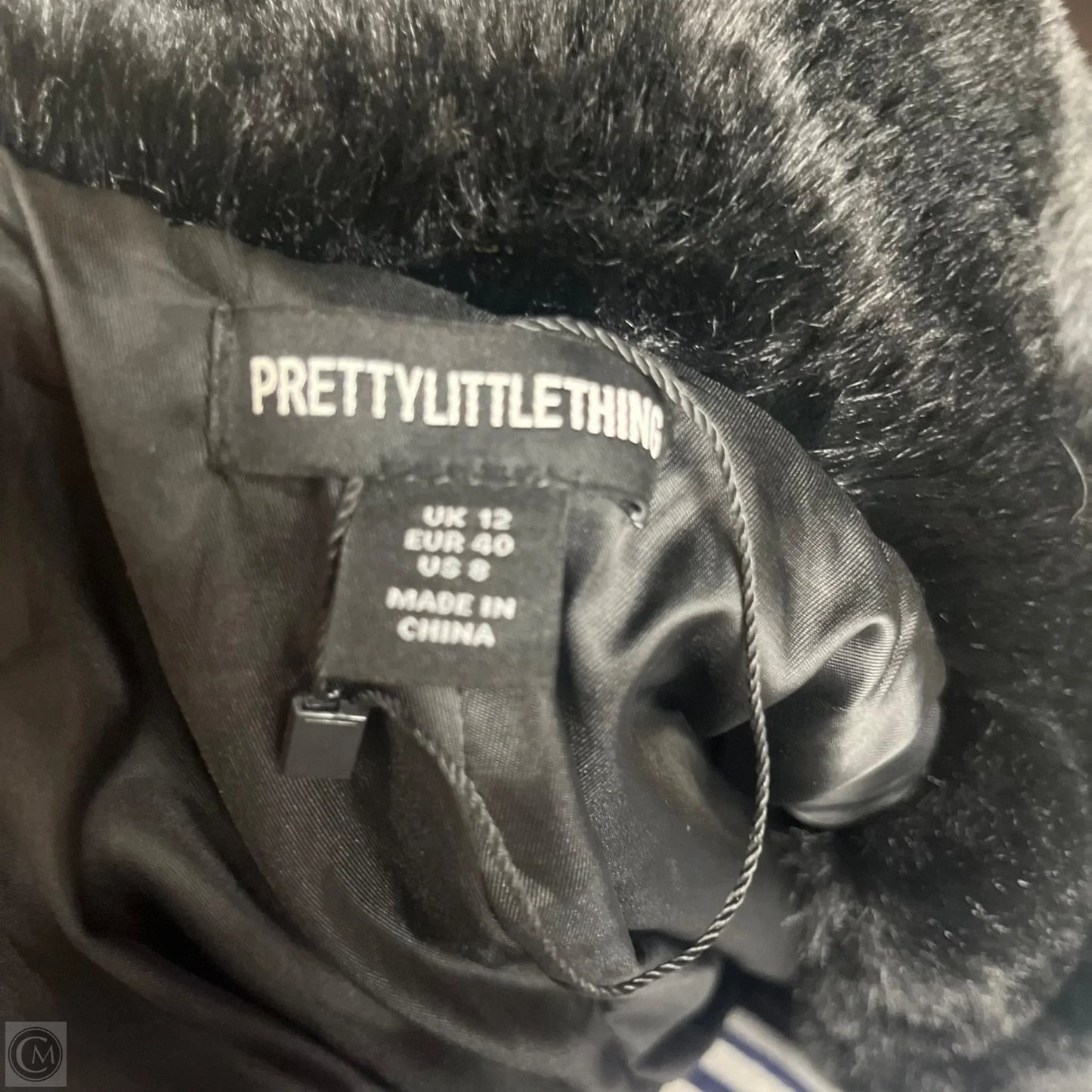 Coat Faux Fur & Sherpa By Pretty Little Thing In Black, Size: M
