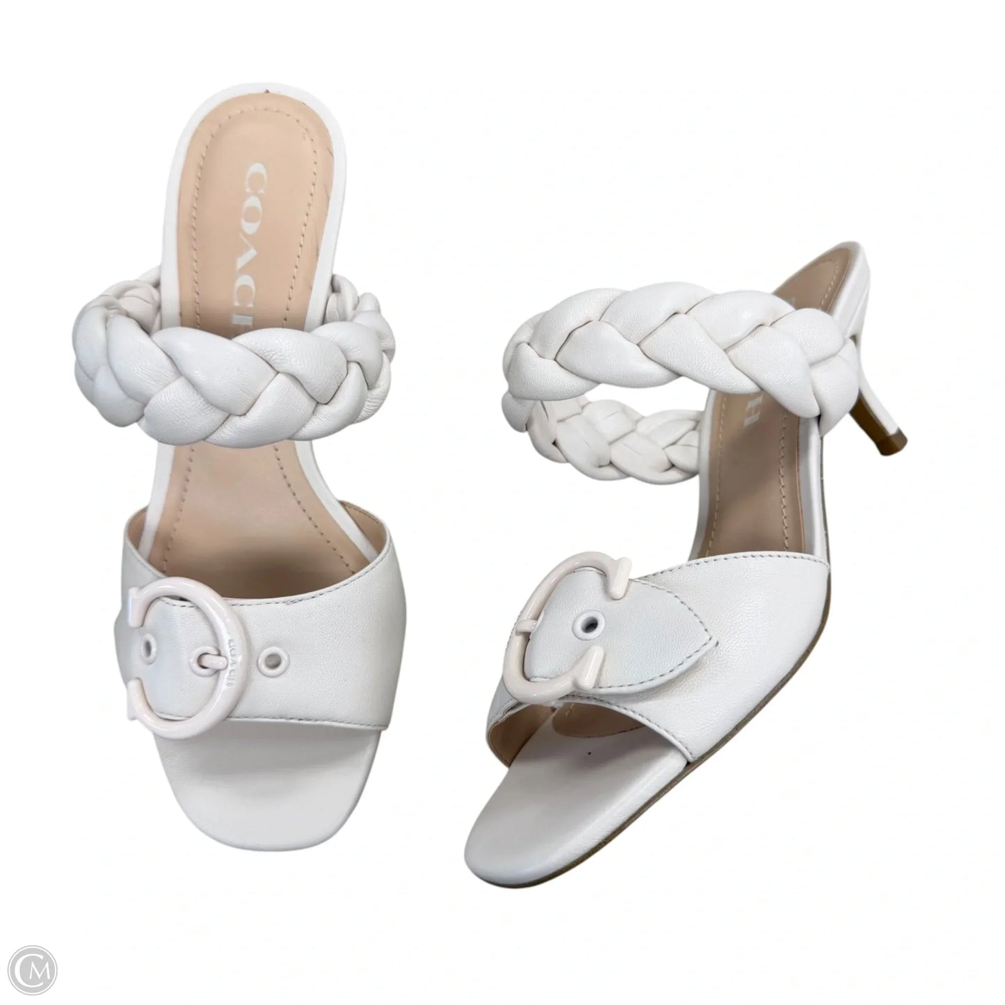 Sandals Designer By Coach In Ivory, Size: 5