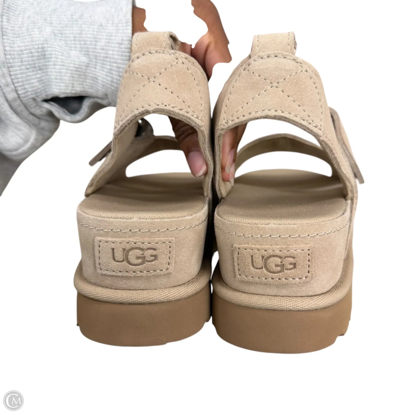 Sandals Designer By Ugg In Tan, Size: 8.5