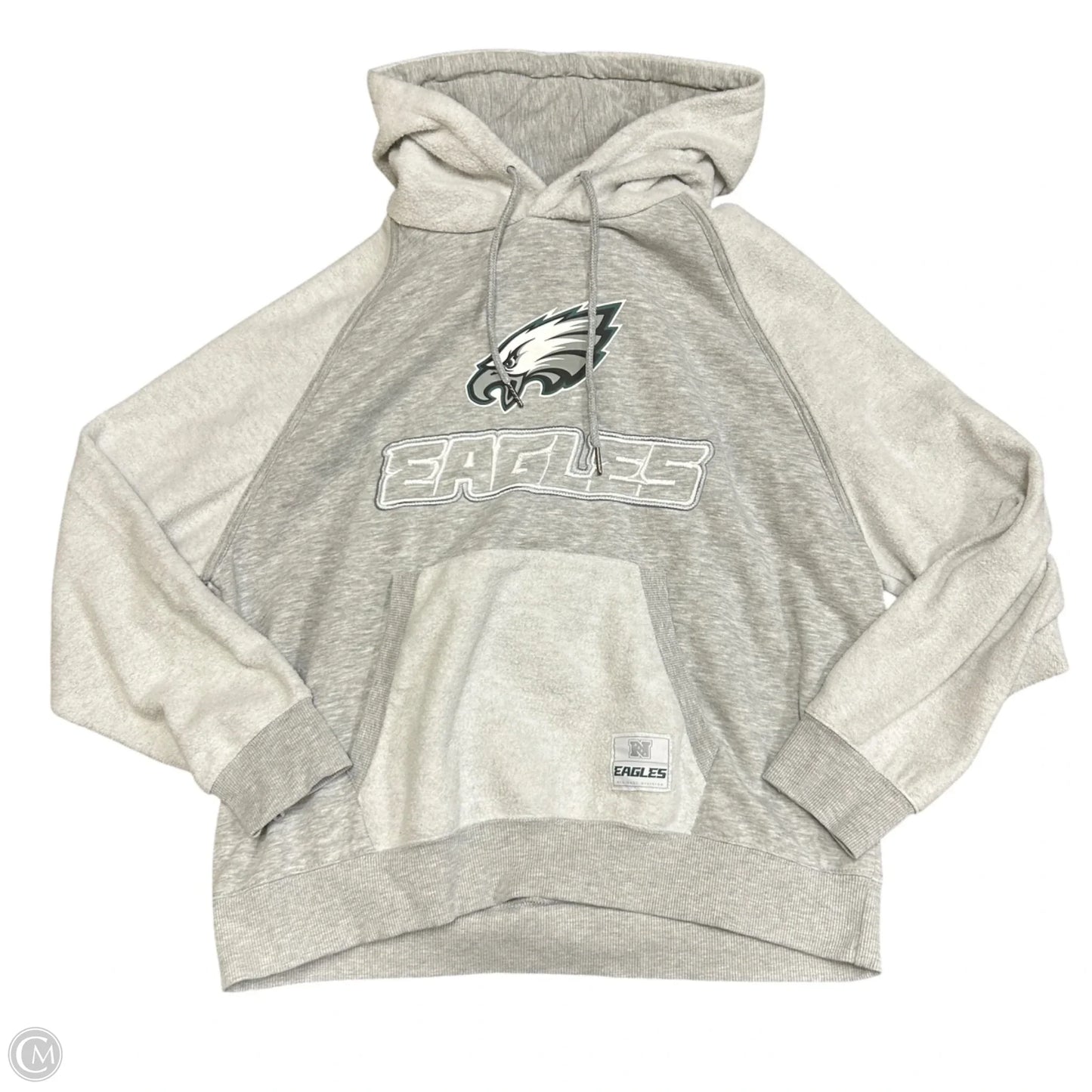 Sweatshirt Hoodie By Nfl In Grey, Size: Xl