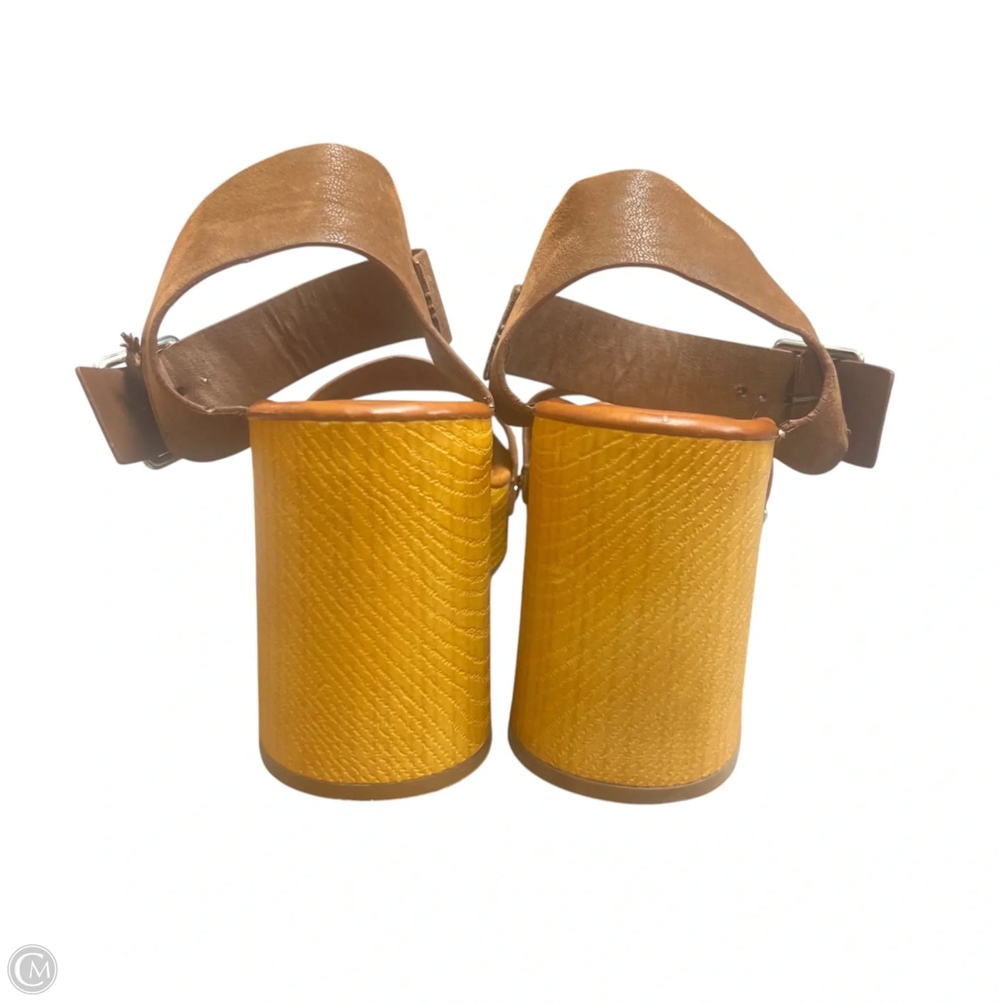 Sandals Heels Block By Mia In Brown, Size: 8