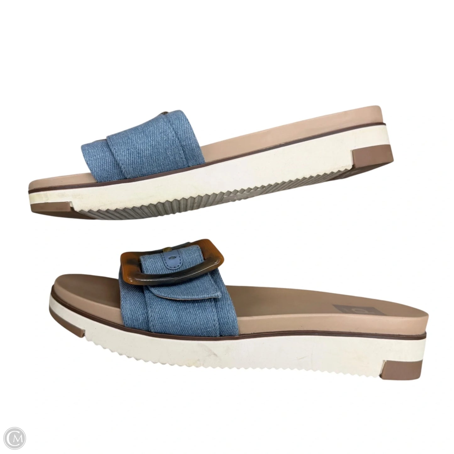 Sandals Flats By Dolce Vita In Blue Denim, Size: 7.5